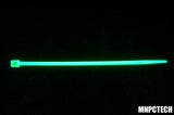 UV Reactive Colored PC Cable Zip Tie Wraps (Pack of Ten) (Require UV Lighting)