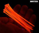 UV Reactive Colored PC Cable Zip Tie Wraps (Pack of Ten) (Require UV Lighting)