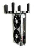 Hand GPU upside down with Mnpctech Stage 2 Vertical Video Card GPU Mounting Bracket Kit.