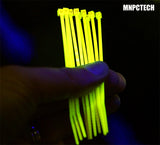 UV Reactive Colored PC Cable Zip Tie Wraps (Pack of Ten) (Require UV Lighting)