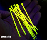 UV Reactive Colored PC Cable Zip Tie Wraps (Pack of Ten) (Require UV Lighting)
