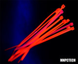 UV Reactive Colored PC Cable Zip Tie Wraps (Pack of Ten) (Require UV Lighting)