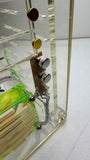 Power and reset Buttons on 2005 SUNBEAM PC Case Is Clear Transparent Acrylic ATX.
