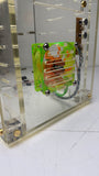 UV Green 80mm Fan Inside SUNBEAM PC Case Is Clear Transparent Acrylic.