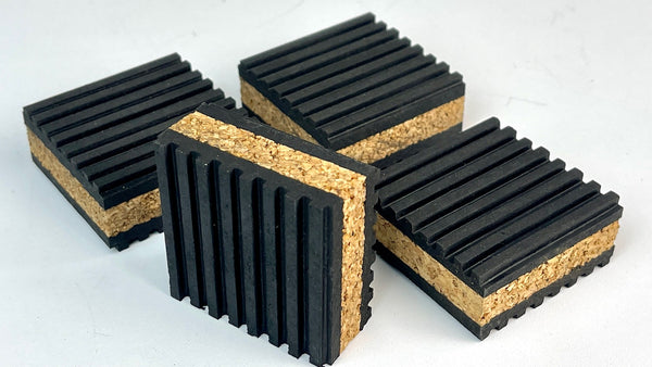 Cork Pads for Turntables to Reduce Vibration & Skipping Anti-Vibration  Isolating Pads (Set of Four)
