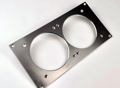 looking for Aluminum 2x120mm Fan Mounting Plate fits 240mm Radiators with 15mm screw spacing.