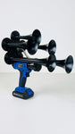 mnpctech cordless power drills into super loud blow horns.