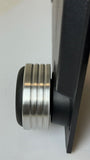 Closeup Marantz 6370Q Turntable Foot with aluminum shell that is billet machined.
