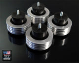 Mnpctech Audition 2.75" wide x 2.25" tall Turntable Isolation Feet, M6 Thread Posts (Four)