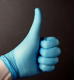 100 Pack Hand-Tek Disposable Nitrile Blue Gloves Powder Free Strong Latex Free