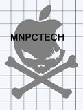 Mnpctech custom Anti Mac Skull Decal Stickers