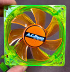 Vintage UV Green 80mm AC Ryan Blackfire-4 LED PC Cooling Fan Retro Vintage Gaming PC Builds