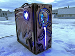 Winter theme custom gaming PC build outdoors was built to boost exposure and followers to the Incarnate game release on Twitter.