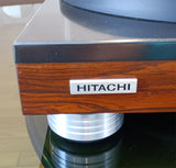 Close up view of the new anti-vibration and isolation foot by Mnpctech feet for the Hitachi HT-series 840 turntables. 