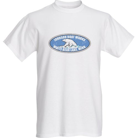 where can I buy or find Johnson Boat Works T-Shirt with Vintage White Bear Lake, Minnesota Logo