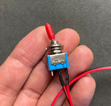 Red Cover for Mini Toggle Switch ON/OFF SPST with Pre-Soldered Wires
