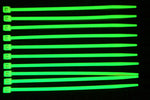 UV Reactive Colored PC Cable Zip Tie Wraps (Pack of Ten) (Require UV Lighting)