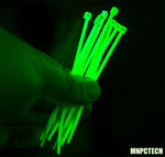 UV Reactive Colored PC Cable Zip Tie Wraps (Pack of Ten)