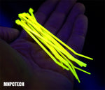 UV Reactive Colored PC Cable Zip Tie Wraps (Pack of Ten)